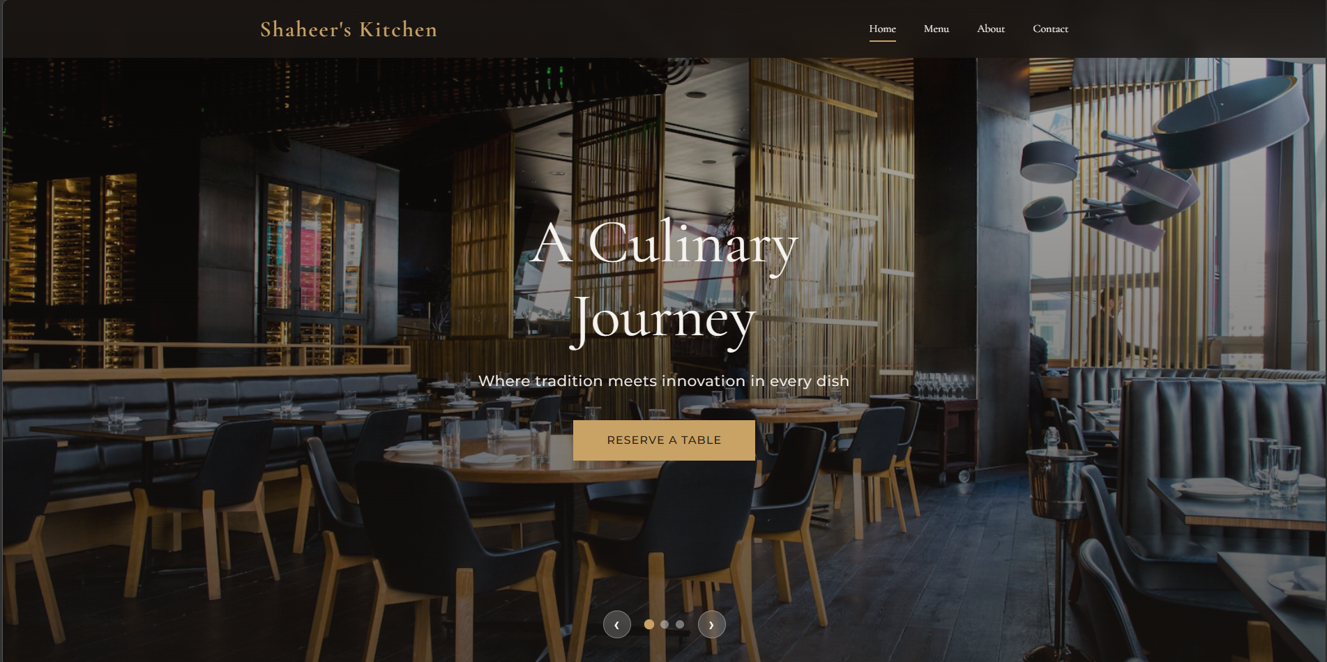 Restaurant Website - Modern Responsive Landing Page by Shaheer Sultan